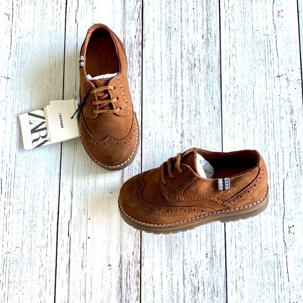 Zara Boys Suede Dress Shoes NWT